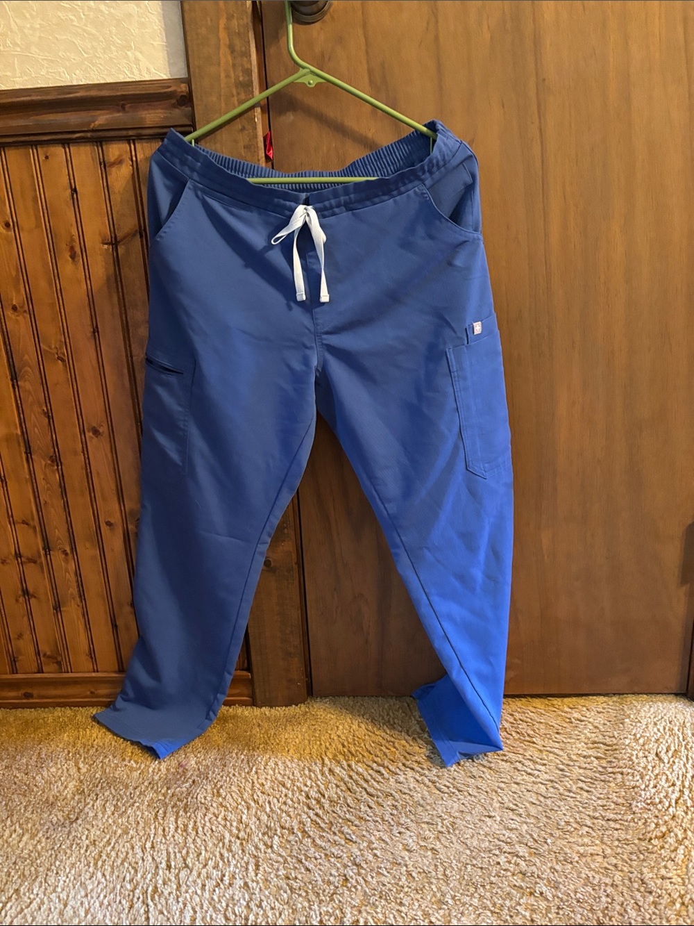 Figs Royal Blue Drawstring Cargo Joggers
